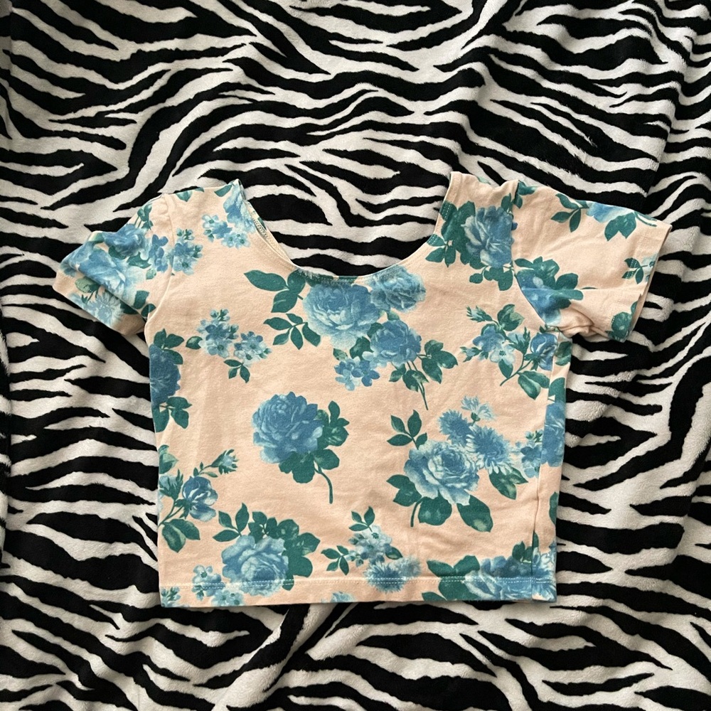 American Apparel floral crop top